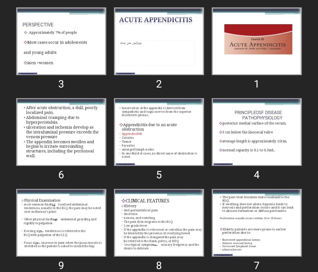 پاورپوینت Acute Appendicitis