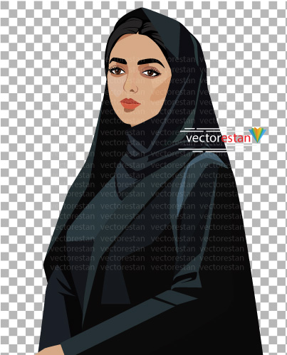 عکس png  زن چادرمشکی ایرانی