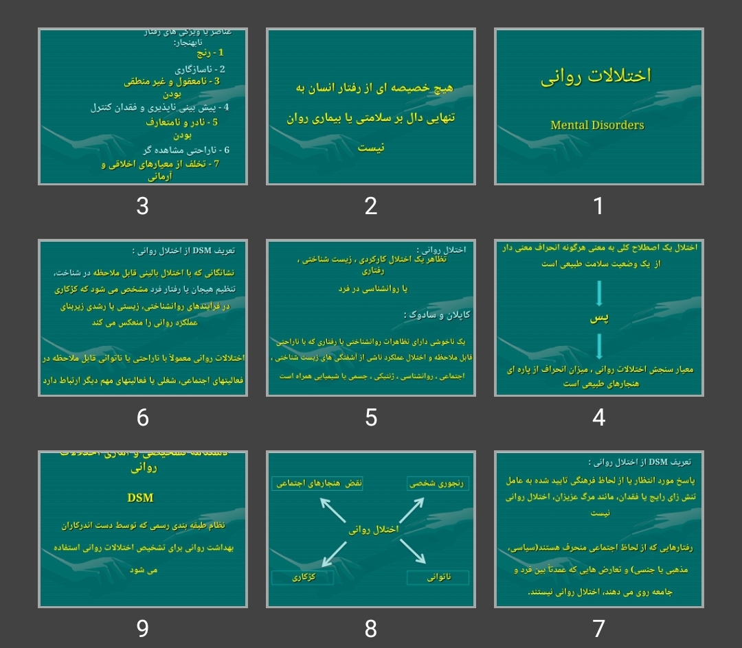 پاورپوینت اختلالات روانی Mental Disorders