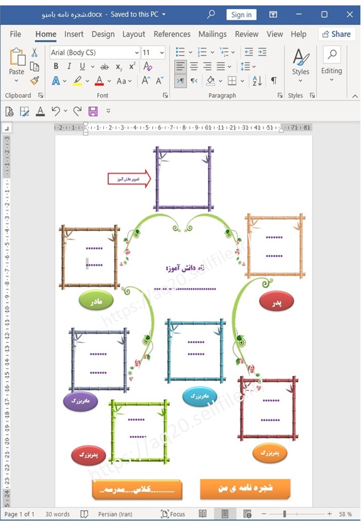 پوستر لایه باز شجره نامه