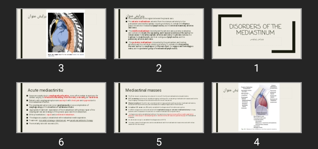 پاورپوینت Disorders of the Mediastinum