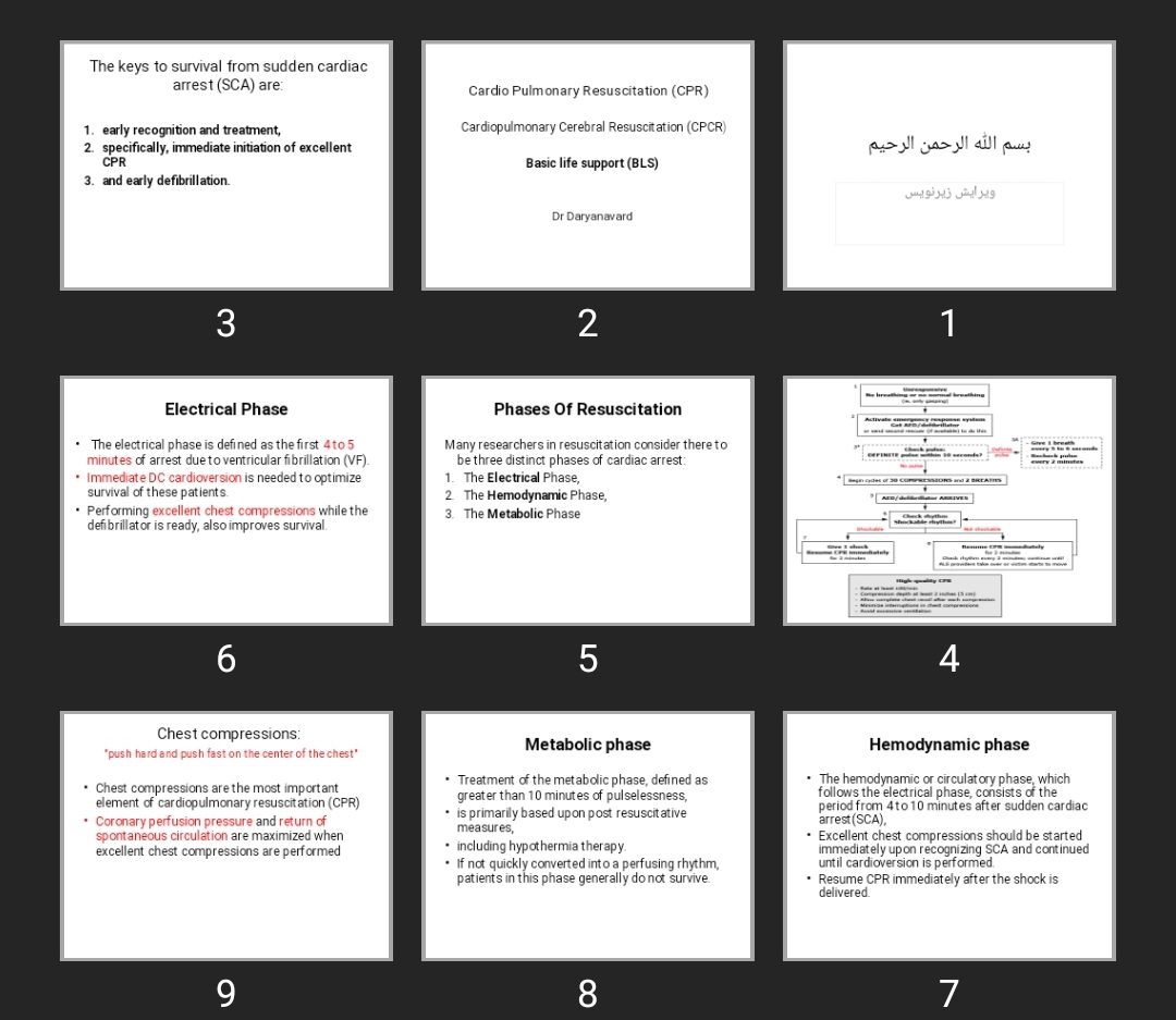 پاورپوینت Cardio Pulmonary Resuscitation (CPR)