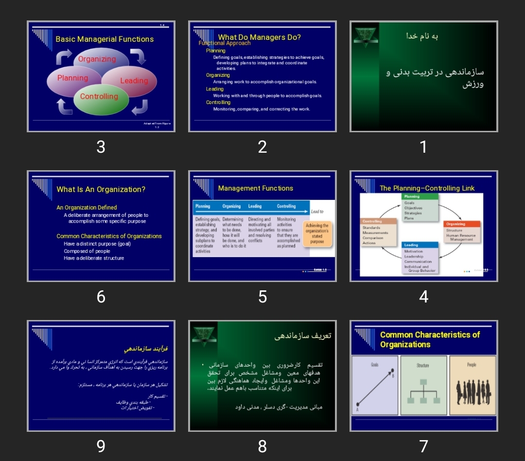 پاورپوینت سازماندهی در تربیت بدنی و ورزش
