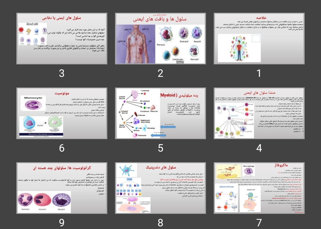 پاورپوینت سلول های سیستم ایمنی