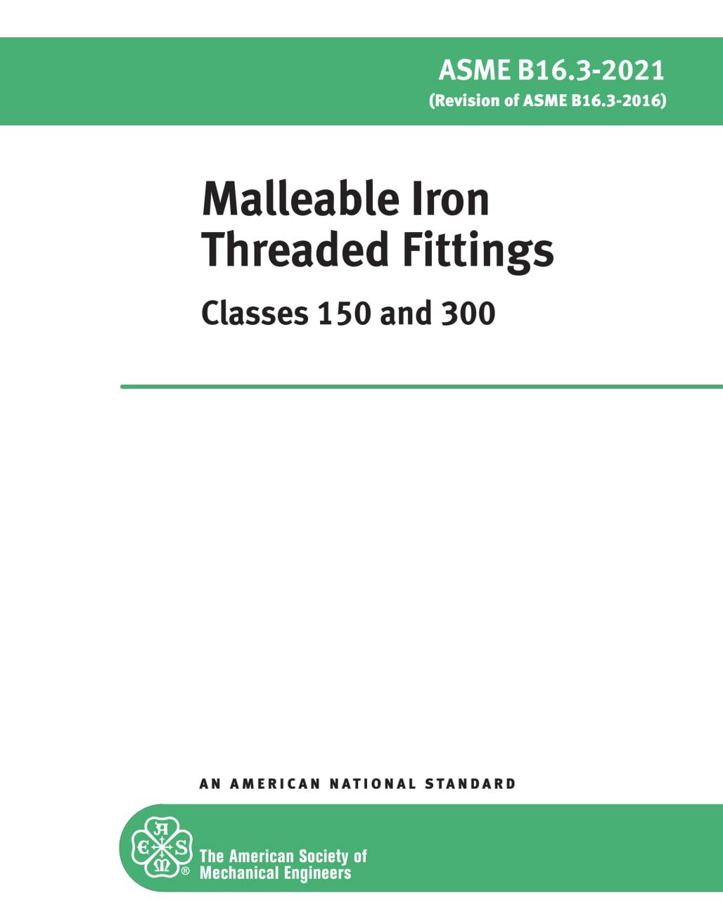 استاندارد اتصالات رزوه ای  چدن مالیبل کلاس 150 و 300  💥☄️ASME B16.3 2021  ✅Ductile Iron Pipe Flanges  and Flanged Fittings Classes  150 and 300