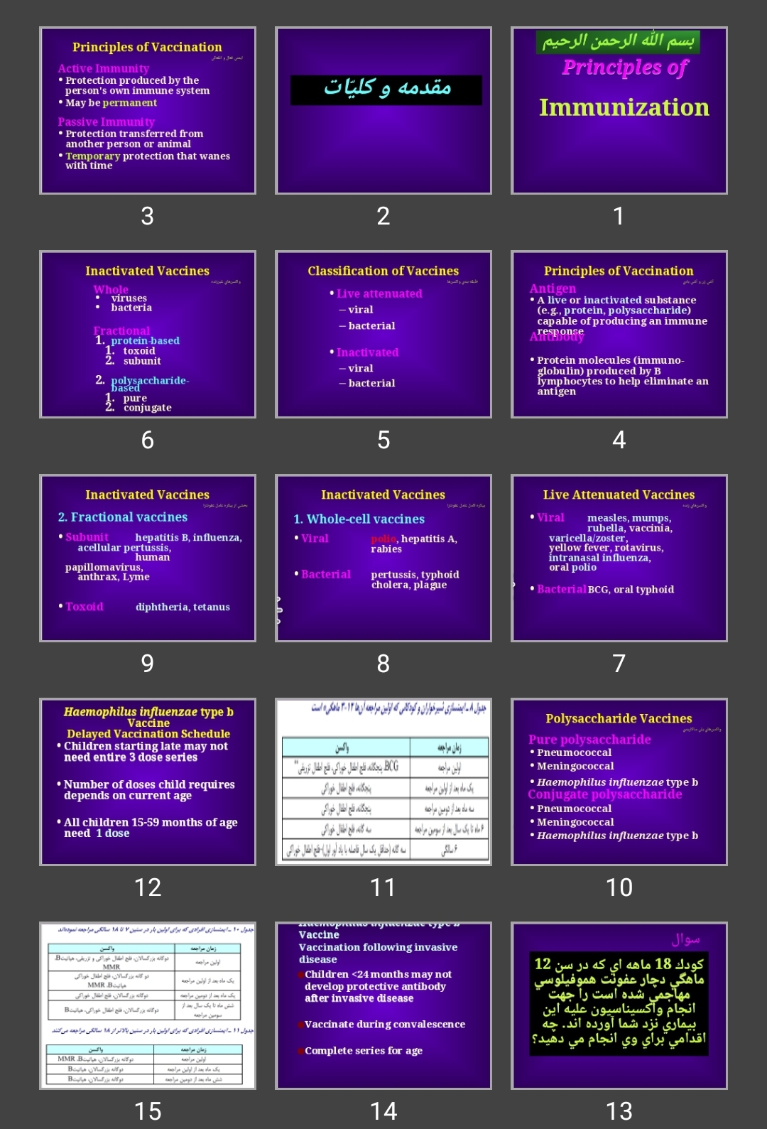 پاورپوینت واکسیناسیون Principles of Immunization