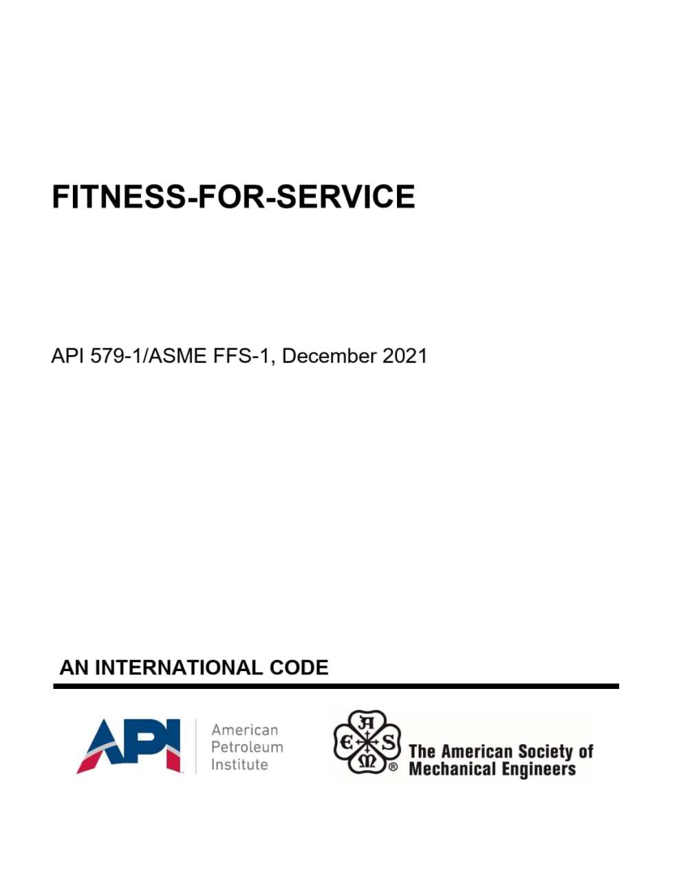❤️‍🔥استاندارد ASME FFS-1  ویرایش دسامبر 2021 ❤️‍🔥   ✏️❤️API 59-1 / ASME FFS-1 FITNESS-FOR-SERVICE 2021 Edition