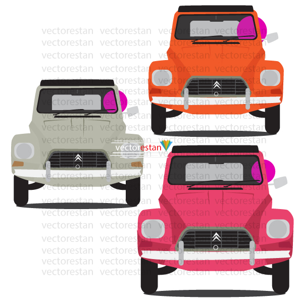 دانلود وکتور خودرو ژیان از نمای روبرو