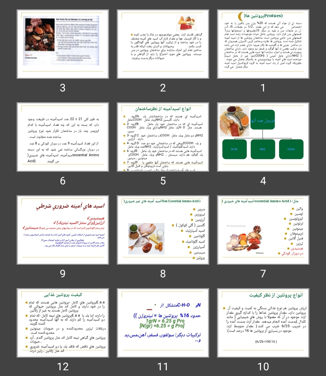 پاورپوینت پروتئین ها (protues)
