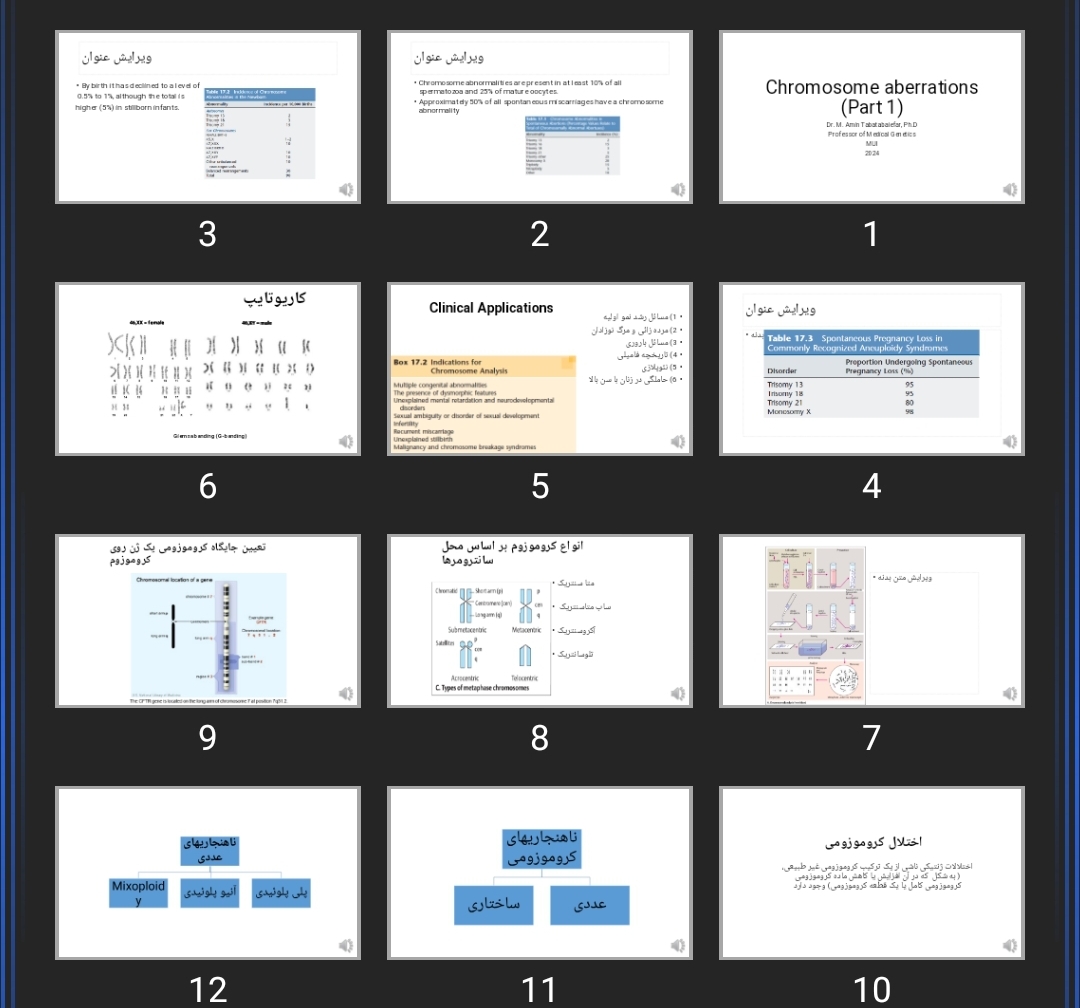 پاورپوینت  Chromosome aberrations (Part 1)