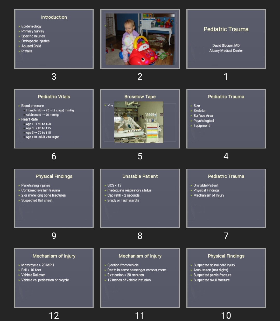 پاورپوینت Pediatric Trauma