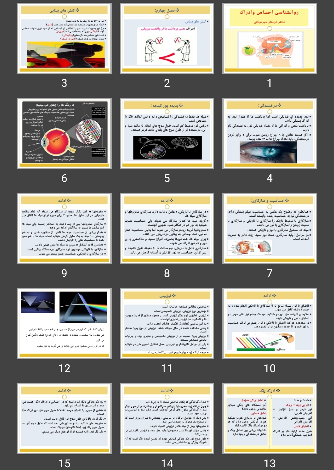 پاورپوینت فصل چهارم روانشناسی احساس وادراک