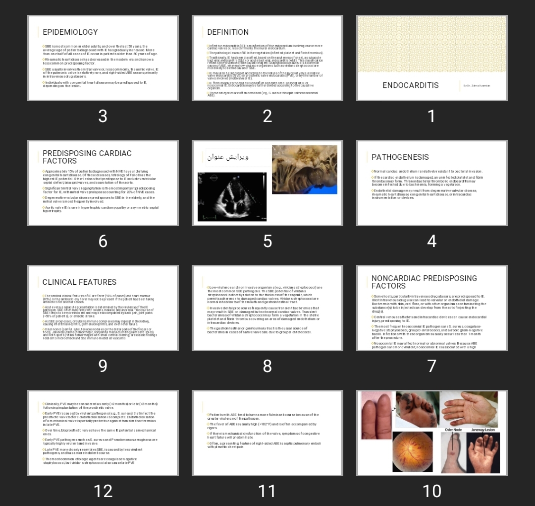 پاورپوینت Endocarditis