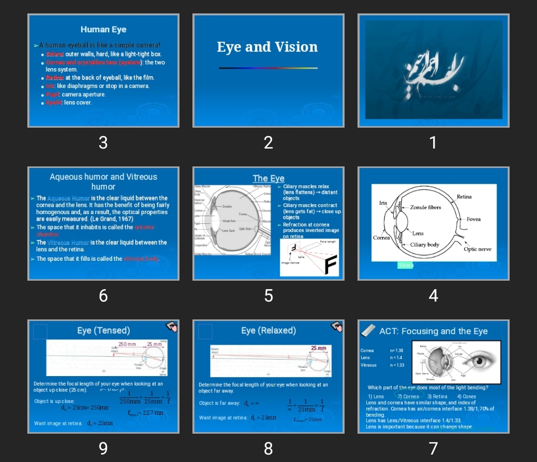 پاورپوینت Eye and Vision