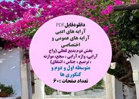 آرایه های عمومی و اختصاصی  بخش دوم بدیع لفظی واج آرایی، واژه آرایی ، سجع، موازنه ، ترصیع ، جناس ، اشتقاق متوسطه اول و دوم و کنکوری ها