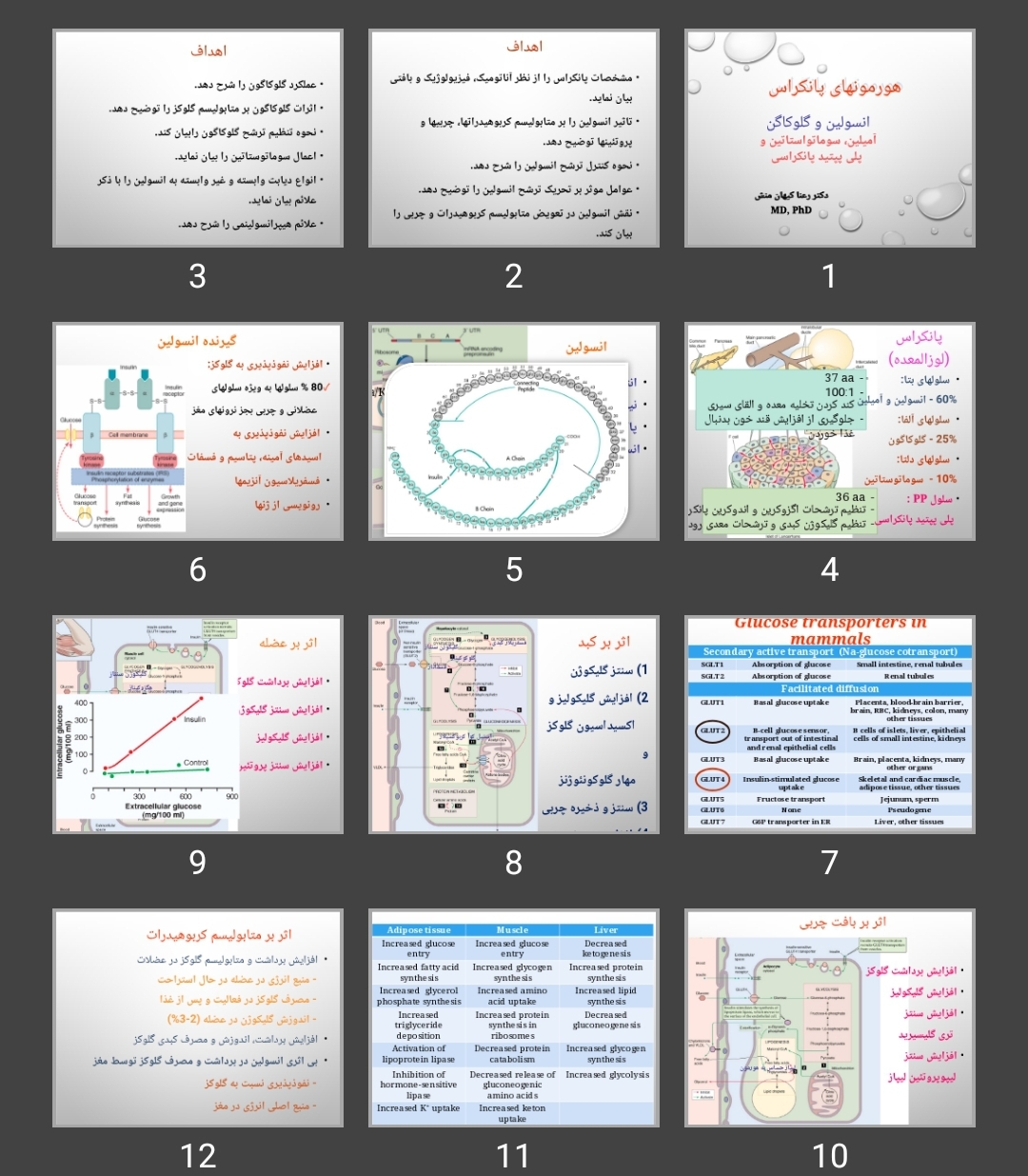 پاورپوینت هورمون های پانکراس