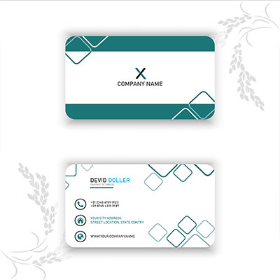 کارت ویزیت شرکت رنگ سفید