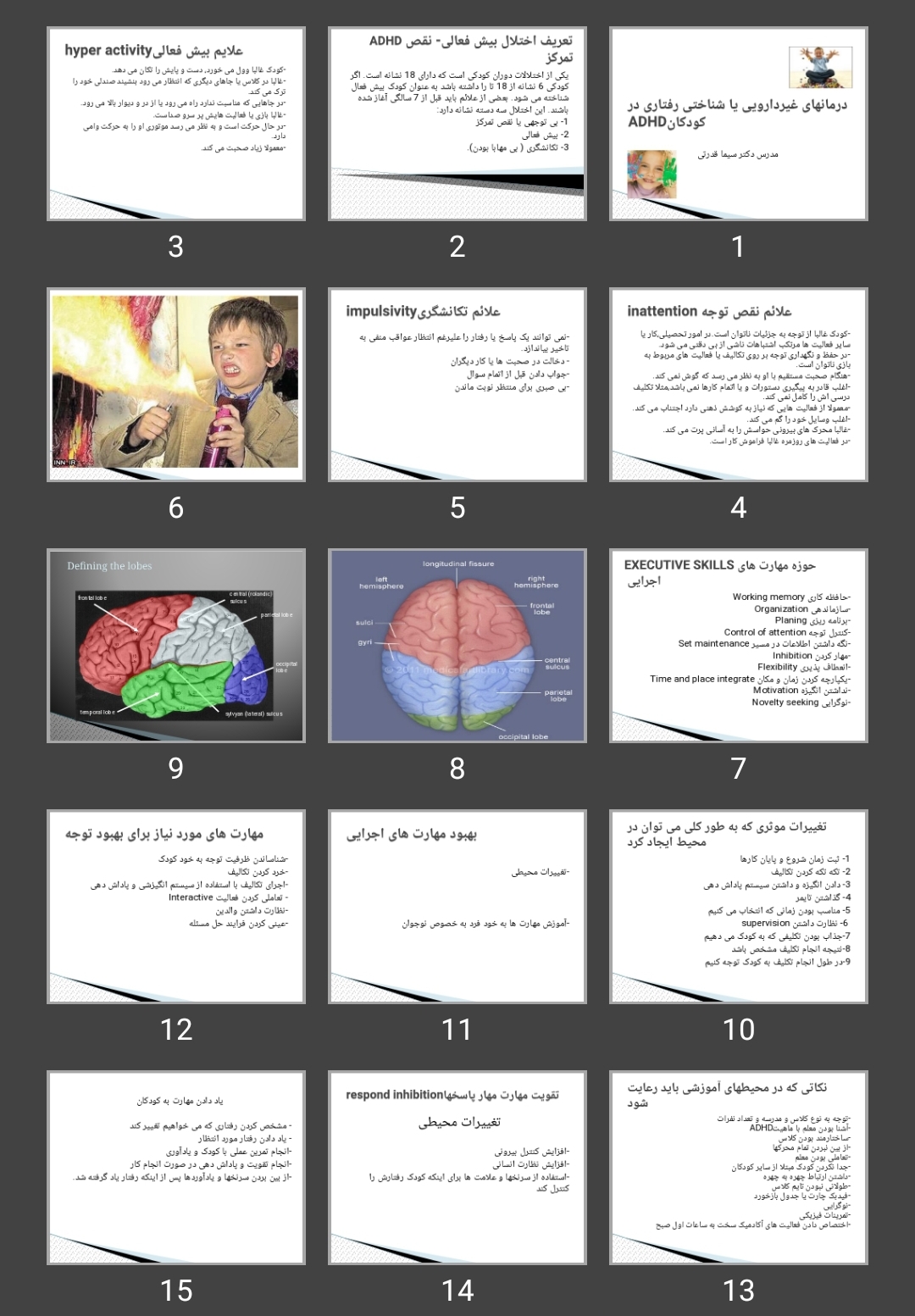 پاورپوینت درمان غیردارویی ADHD