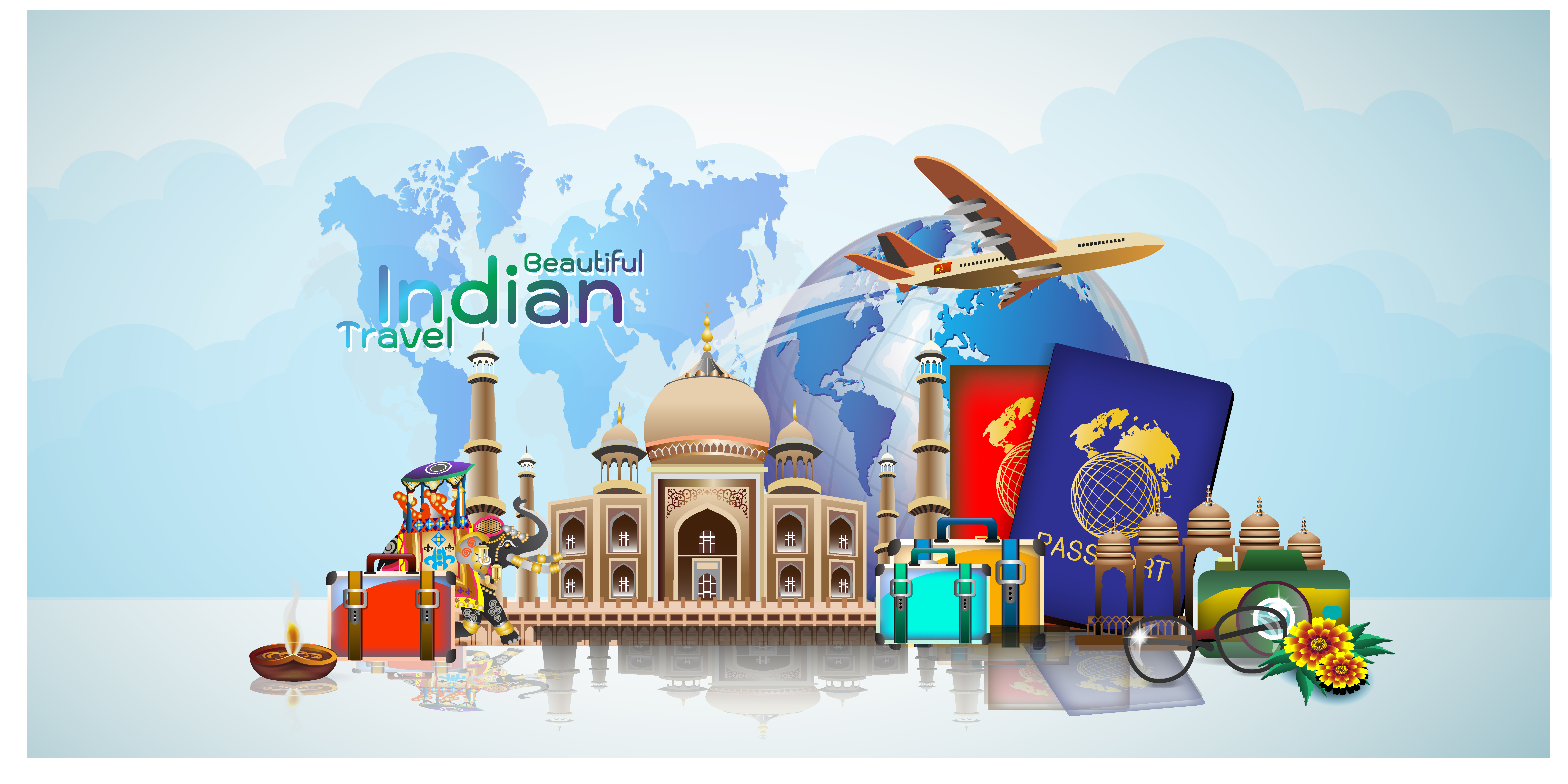 بنر مسافر و سایت گردشگری به هندوستان