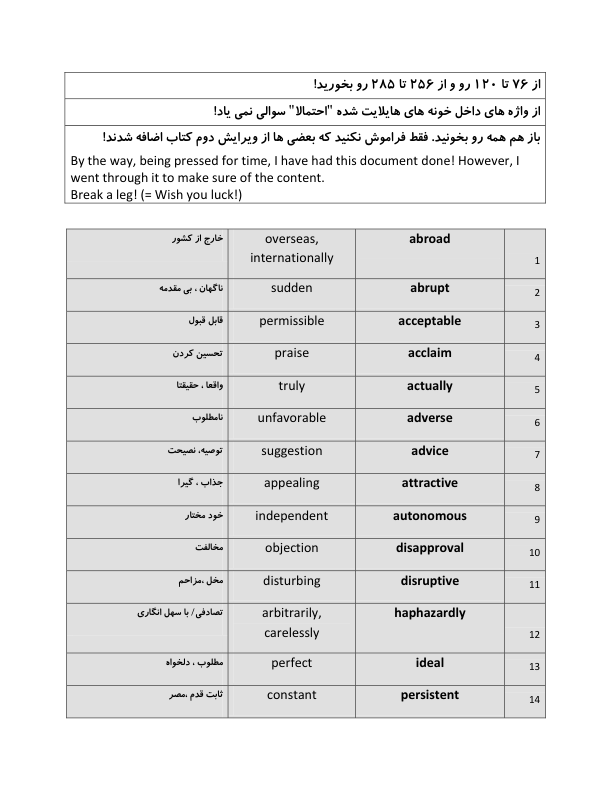 📝جزوه: لغات پرکاربرد ارشد          🖊ارسالی اعضا          🏛 دانشگاه آزاد                (نسخه کامل)✅