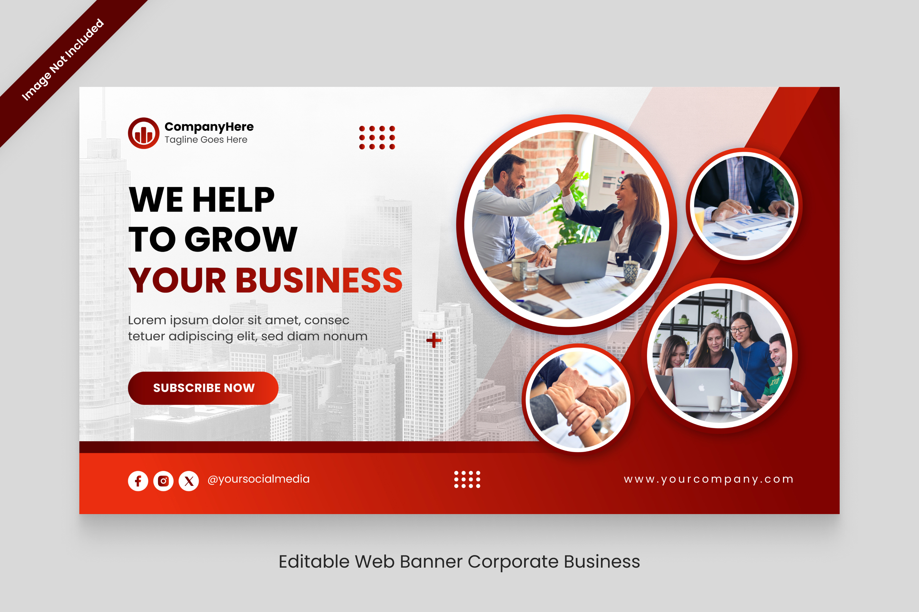 بنر وب سایت رنگ قرمز