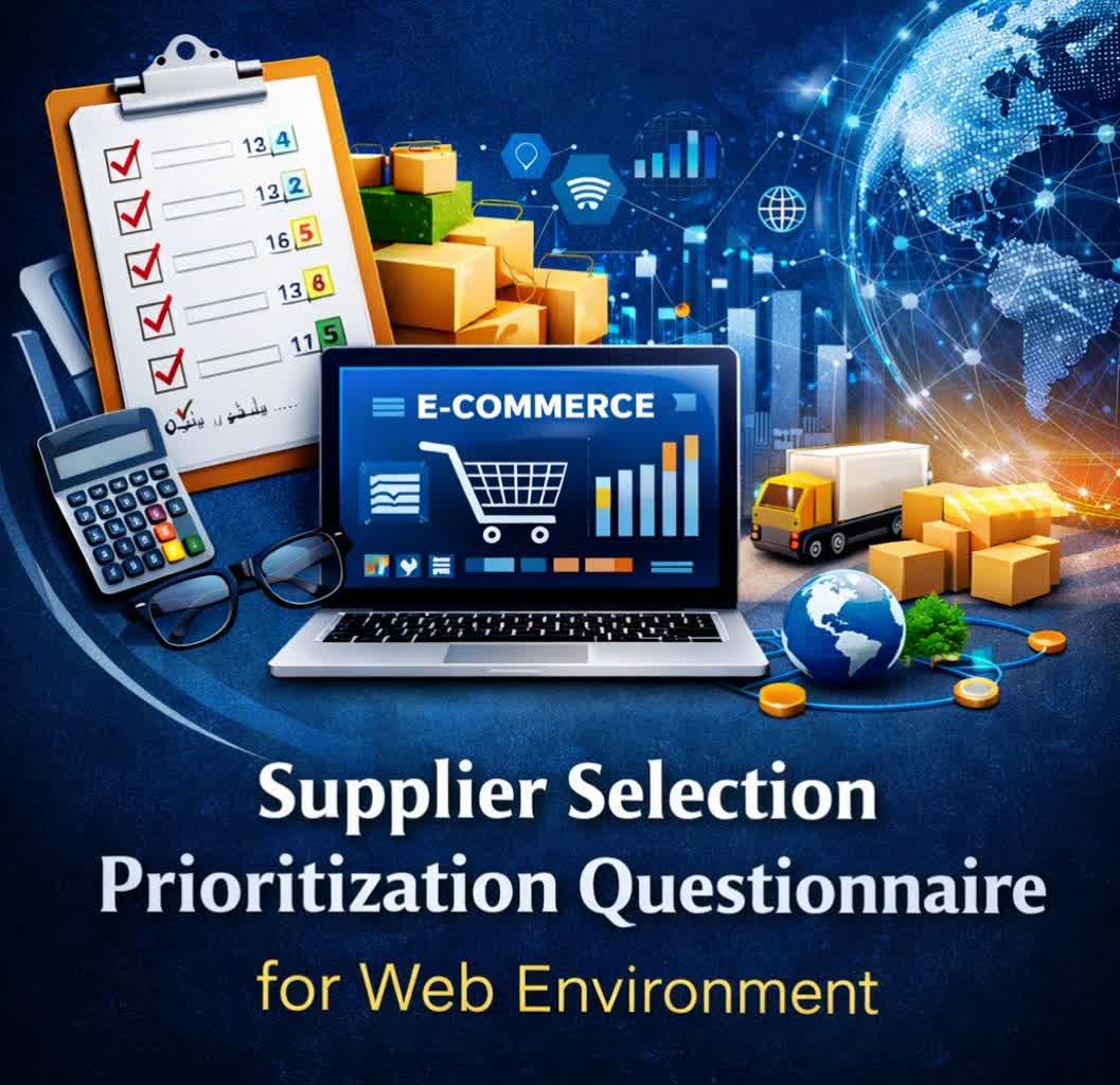 پرسشنامه اولویت‌بندی شاخص‌های انتخاب تأمین‌کننده در محیط وب (مناسب پایان‌نامه و مقالات علمی)