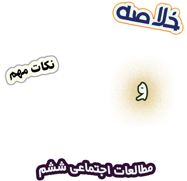 خلاصه و نکات مطالعات اجتماعی ششم دبستان، درس 1 تا درس 23