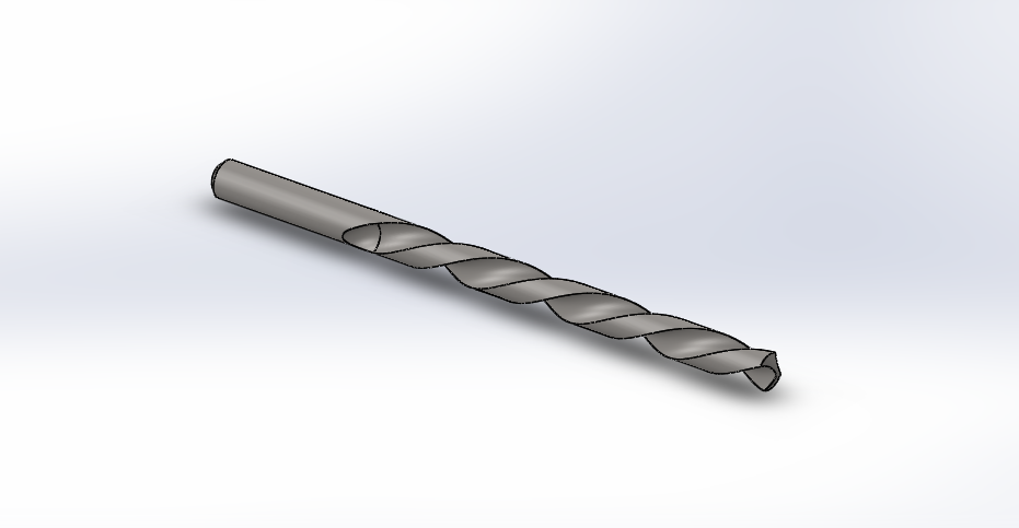 مته با قطر 12 میلی متر طراحی شده با نرم افزار سالید ورک