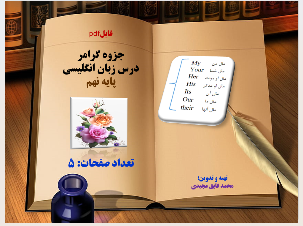 توضیحات:    فایلpdf  جزوه گرامر  درس زبان انگلیسی  پایه نهم   تعداد صفحات:5