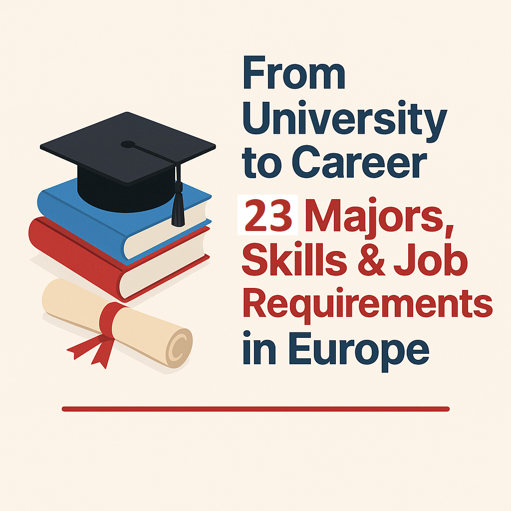 از دانشگاه تا مسیر شغلی: 23 رشته، مهارت‌ها و نیازمندی‌های شغلی در اروپا