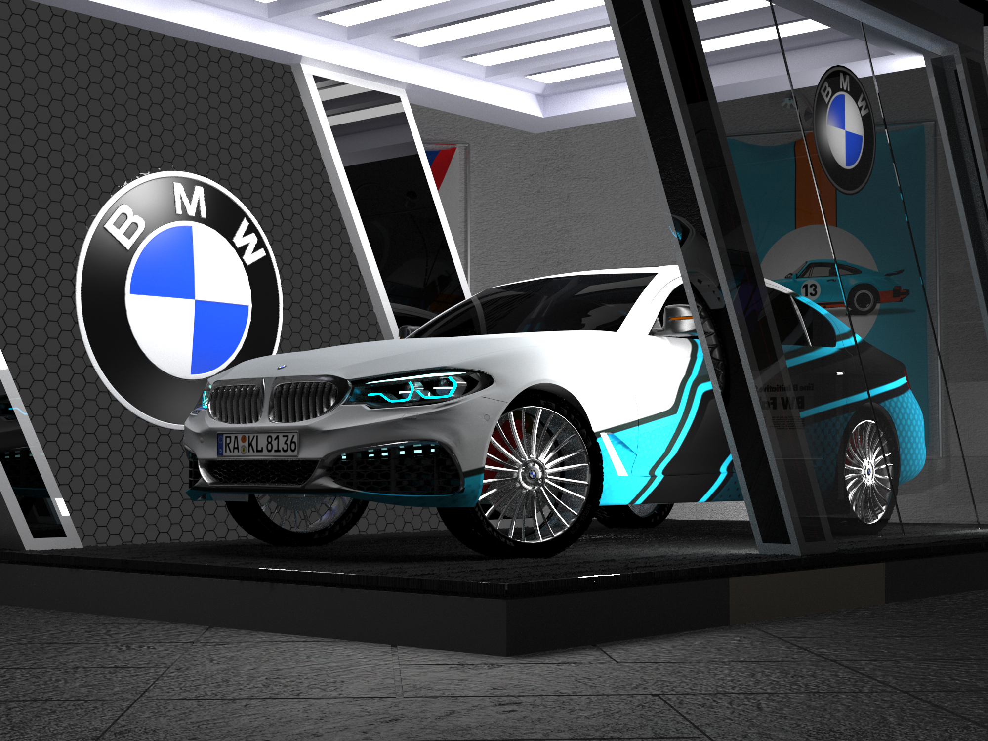 مدلینگ خودرو BMW سری 5 -2017
