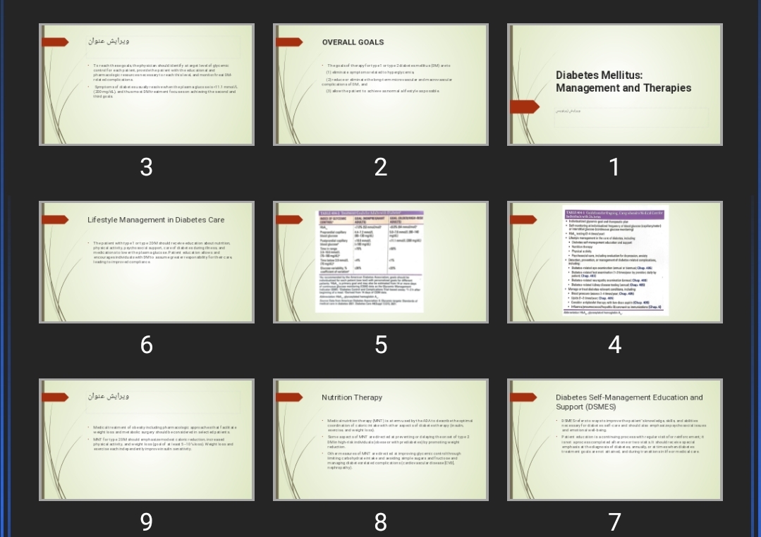 پاورپوینت Diabetes Mellitus: Management and Therapies