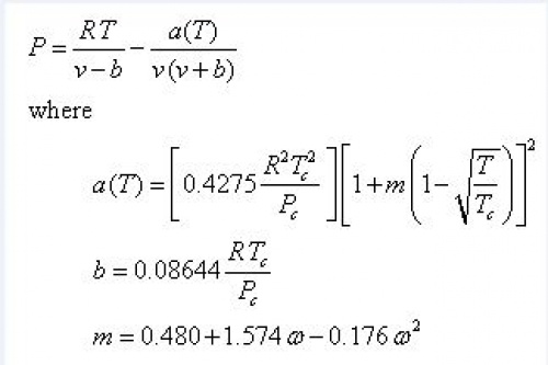 محاسبه حجم مولی فازها با معادله حالت SRK و Peng-Robinson