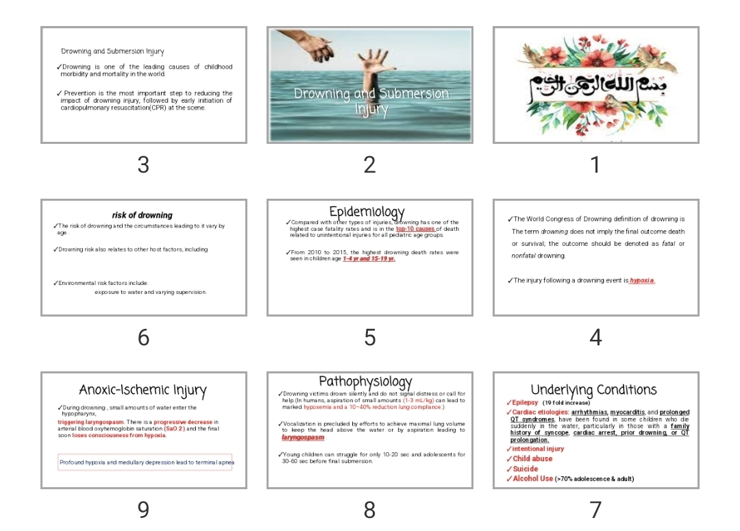 پاورپوینت Drowning and Submersion Injury