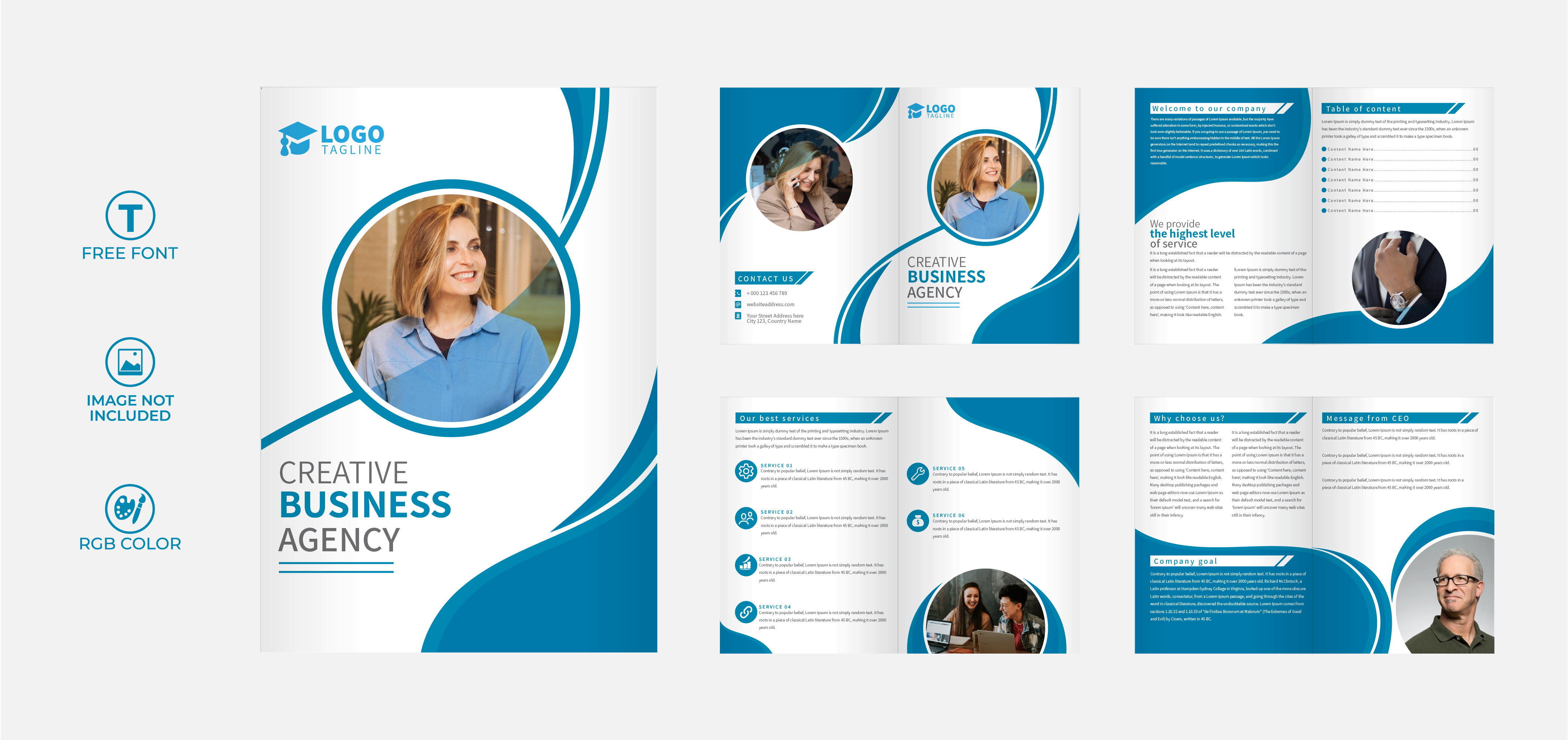 کاتالوگ شرکتی رنگ آبی