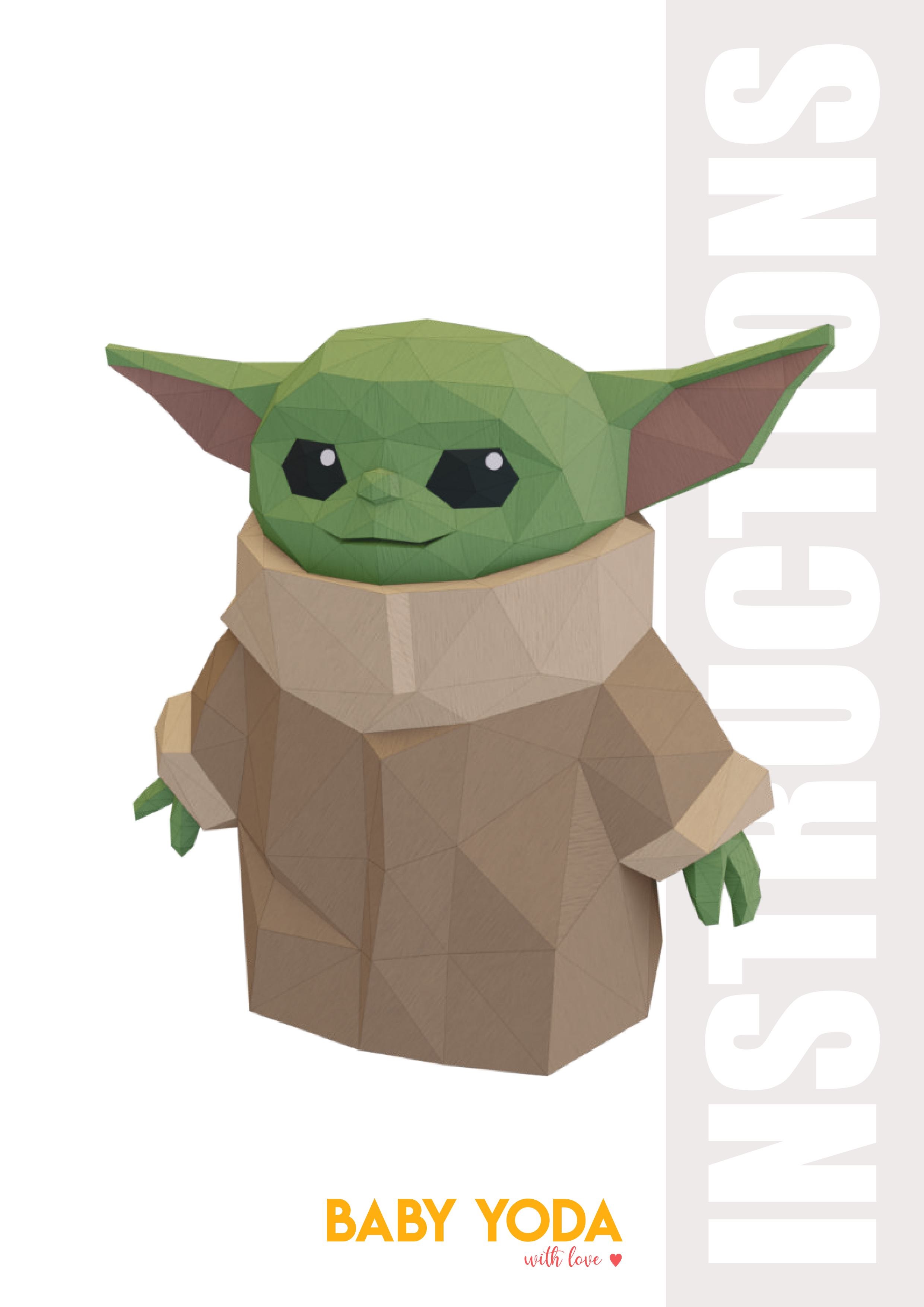 آموزش ساخت بیبی یودا با مقوا