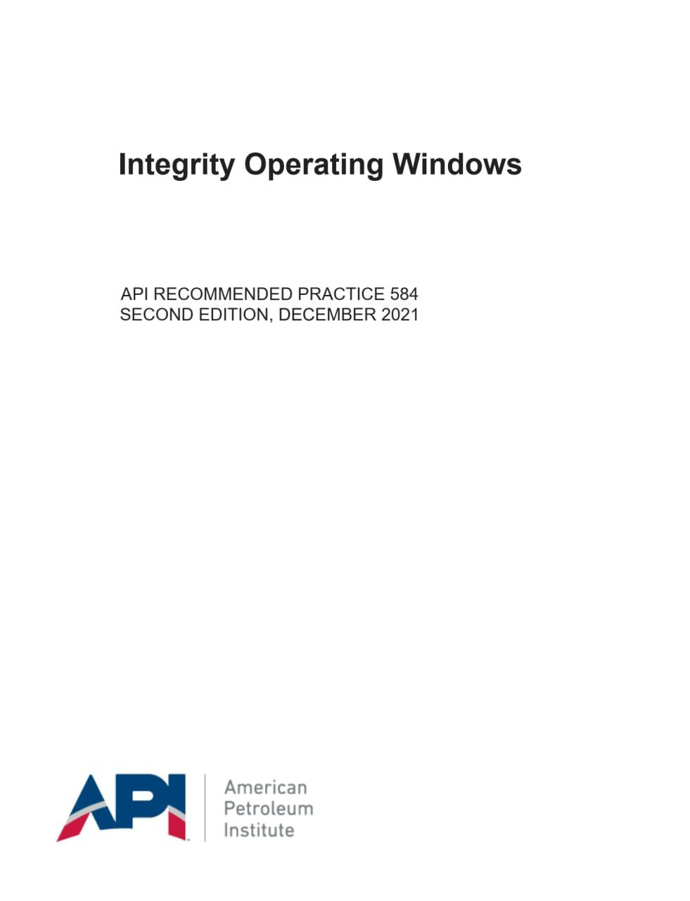 🟣برای اولین بار :  ویرایش 2021 استاندارد API 584 در زمینه تعیین IOW  💜Integrity Operating Windows ⚡️ارایه جدول‌های IOW در این ویرایش