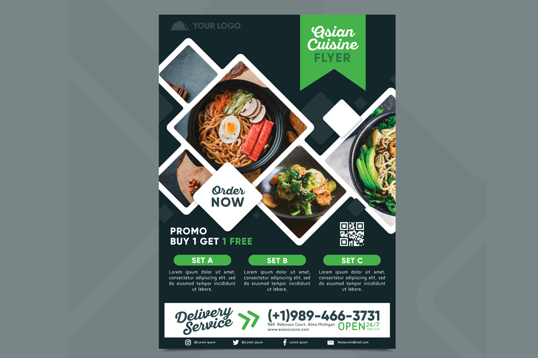 طرح لایه باز تراکت یا فلایر و پوستر تبلیغاتی برای تمام مشاغل و خدمات شماره 7