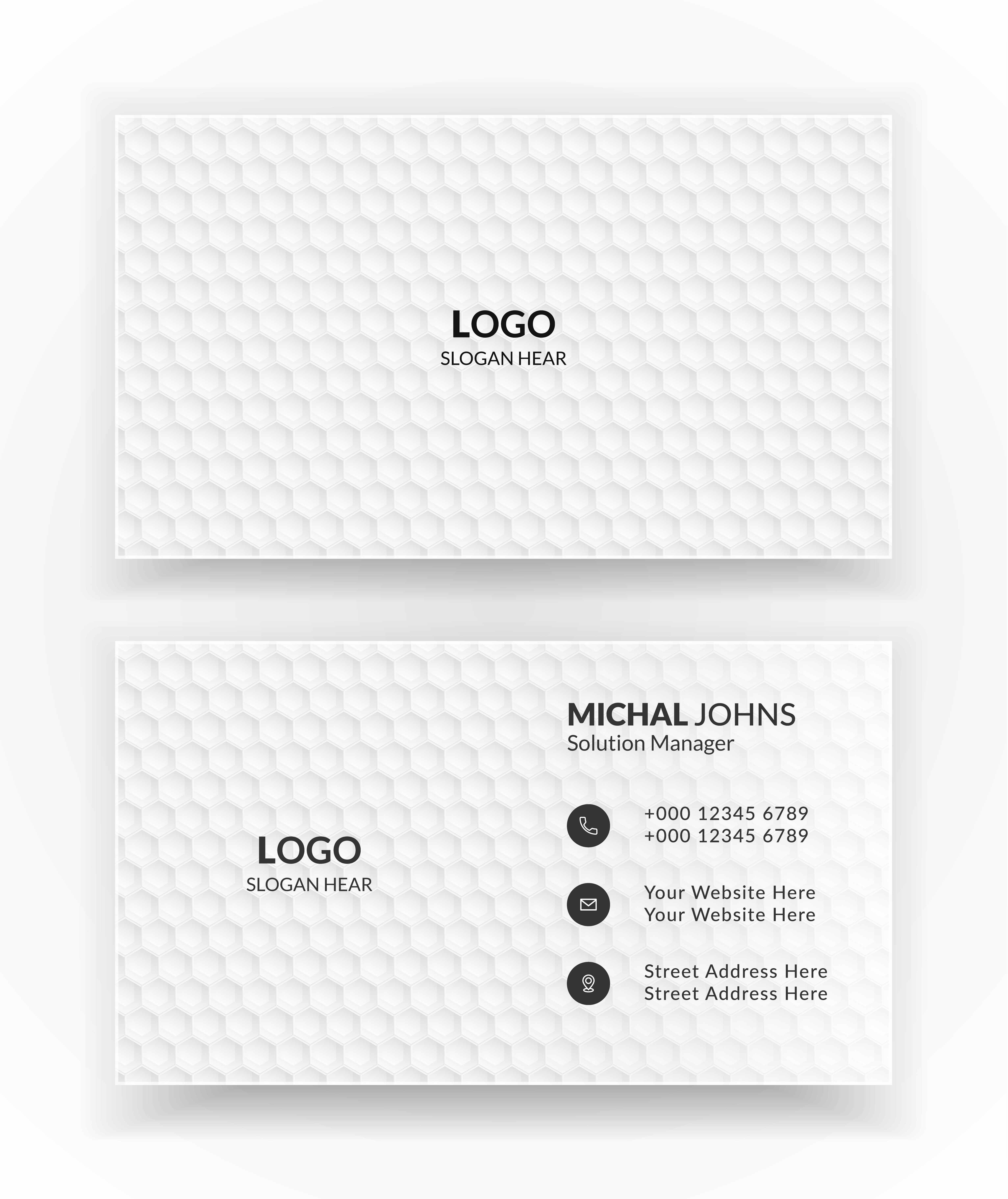 کارت ویزیت شرکتی سفید