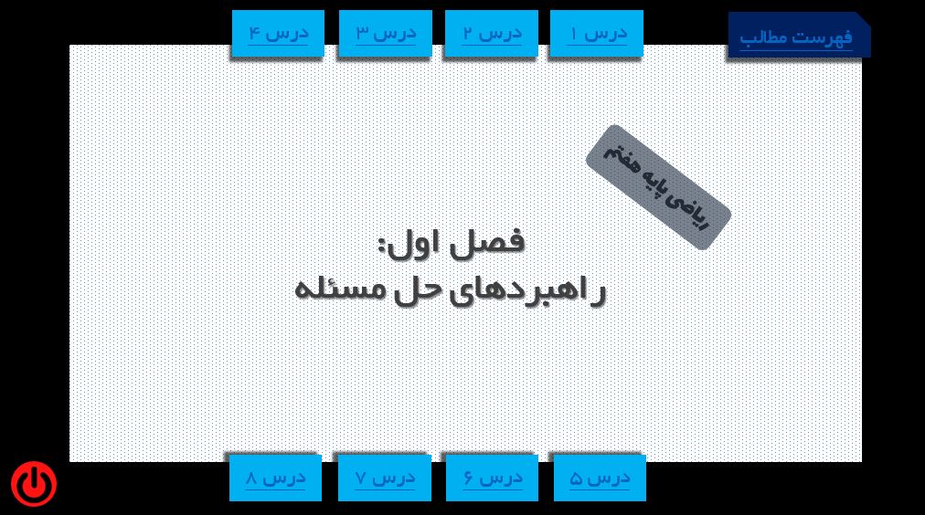 پاورپوینت تدریس فصل اول کلاس هفتم   راهبردهای حل مسئله پایه هفتم