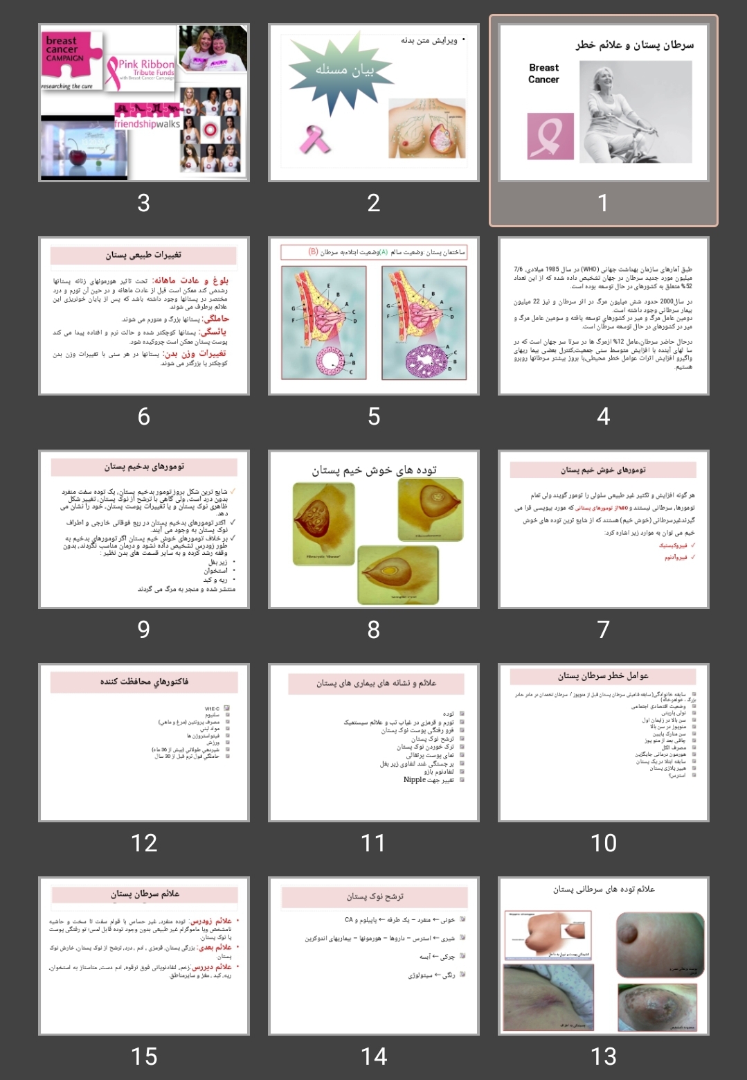 پاورپوینت بیماری های پستان