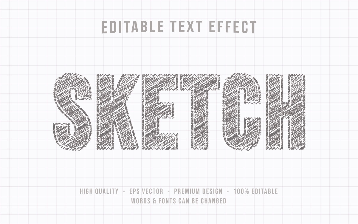 افکت متن سع بعید طرح مداد مشکی