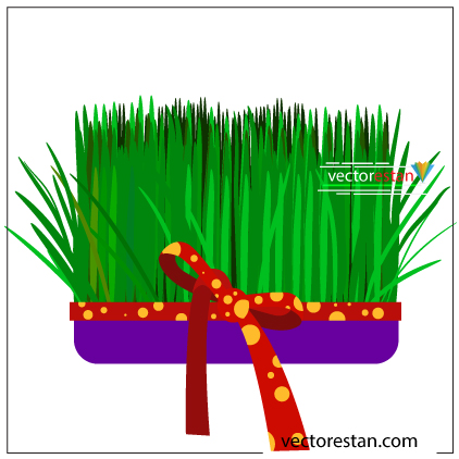 طراحی سبزه نوروز بصورت وکتور