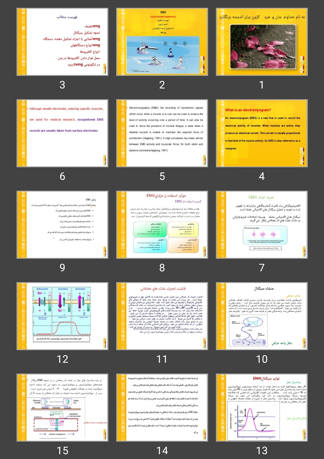 پاورپوینت الکترومایوگرافی