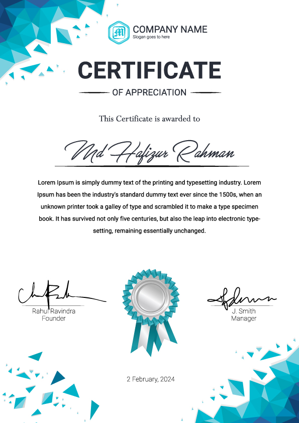 سرتیفیکت مدرن و زیبا