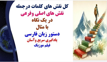 کل نقش های کلمات درجمله نقش های اصلی وفرعی در یک نگاه با مثال دستور زبان فارسی یادگیری سریع وآسان فیلم موزیک