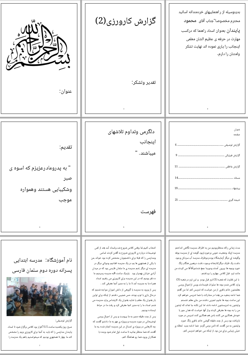 گزارش کارورزی ۲