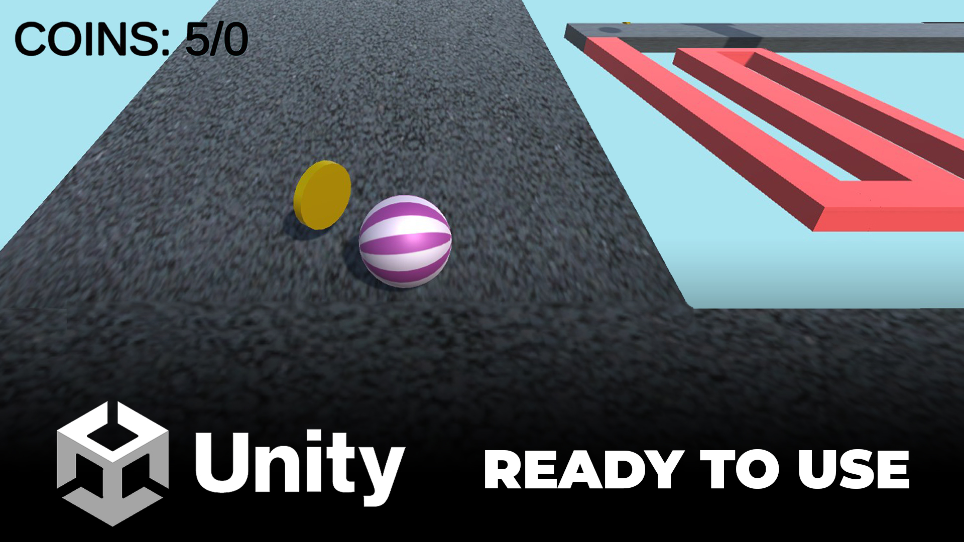 سورس کامل پروژه Unity بازی جمع کردن سکه با توپ