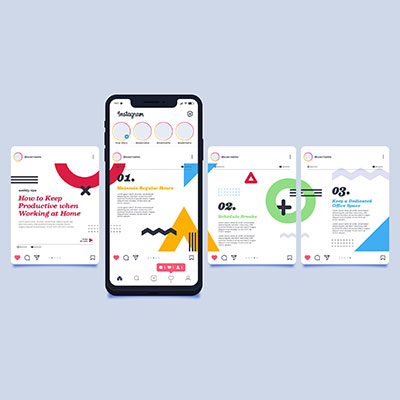 قالب پست اینستاگرام اسلایدی