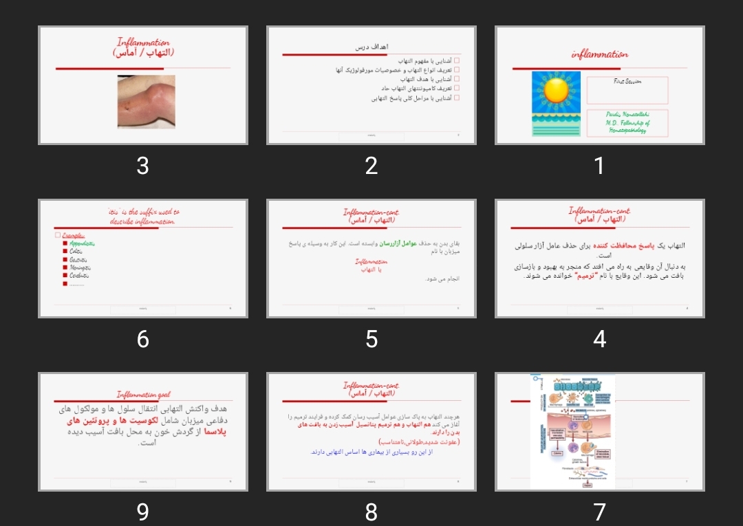 پاورپوینت inflammation First Session